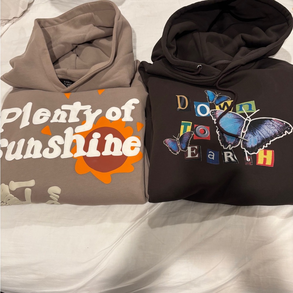 Men's Graphic Hoodies - Brown and Tan